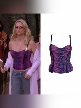 Snake Print Ruched Camisole As Seen On Edie Britt On Desperate Housewives